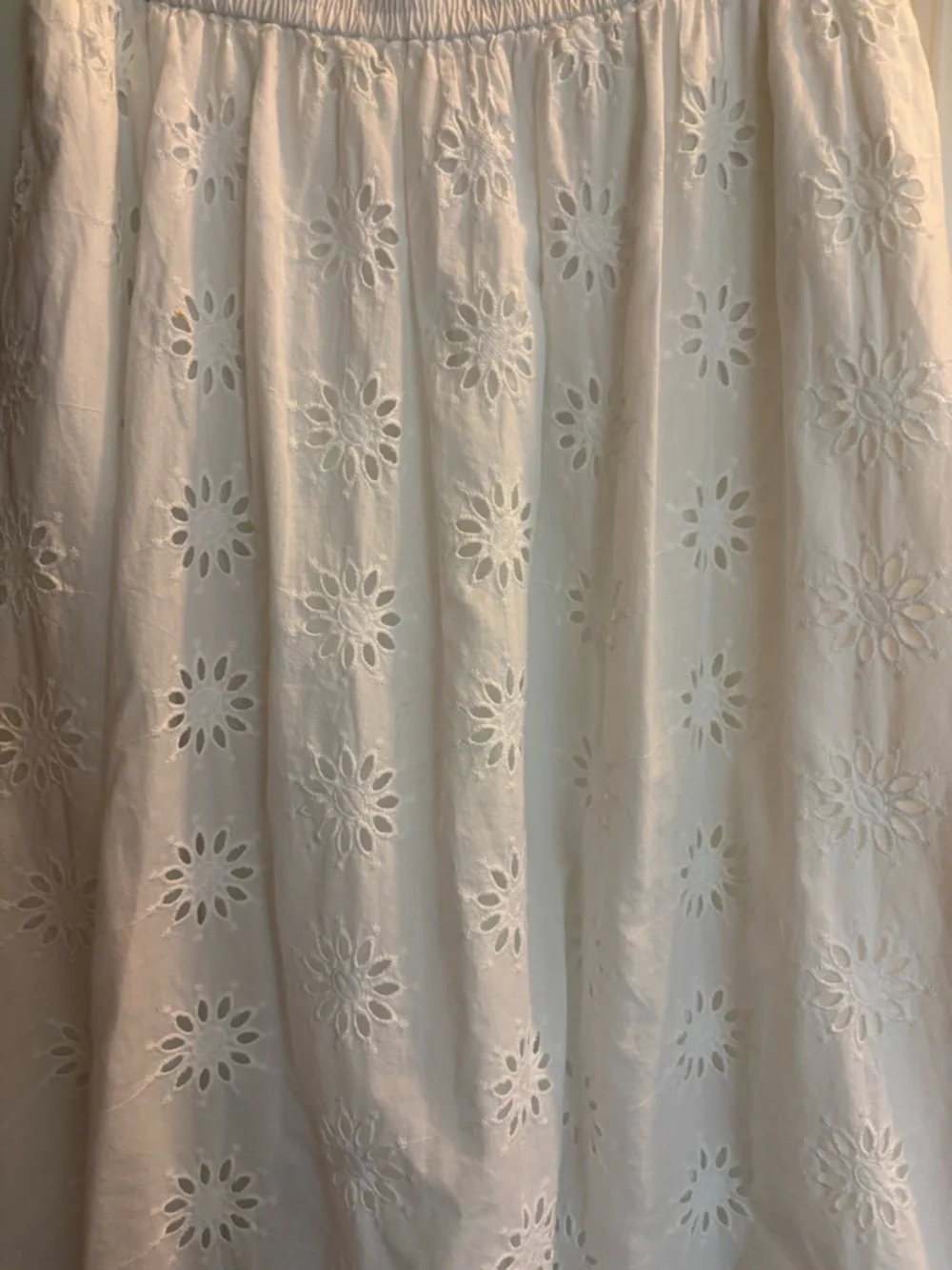 JCrew Factory Cotton Eyelet MIDI Skirt, size Small - Picture 6 of 9